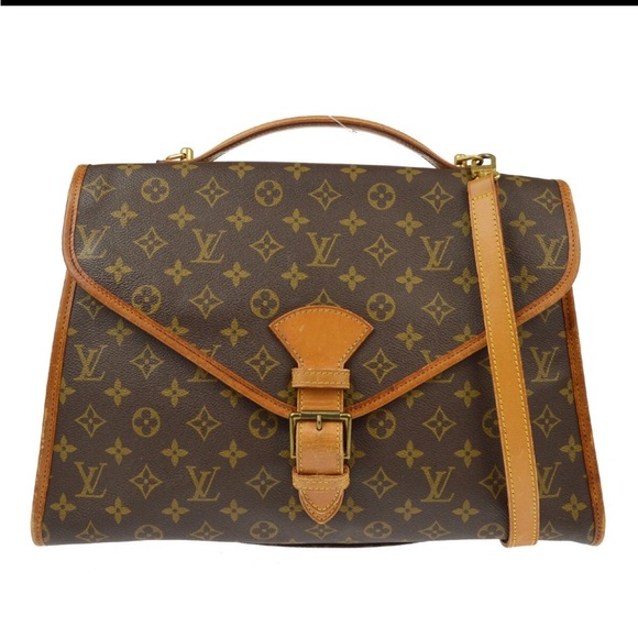 Louis Vuitton Brown and Tan Monogram Satchel - Picture 1 of 11